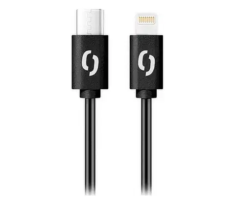 Predlžovacie káble Aligator DATKP60 - USB kábel USB-C / Lightning, 30 W s Power Delivery, 2,5 m, čierny DATKP60