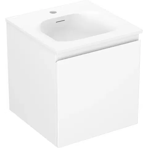 Kúpeľňový nábytok MEXEN/S - Orio kúpeľňová skrinka 45 cm s umývadlom Vela, 1 šuplík, biela mat 91A10-04547-1-BF01-W23M01