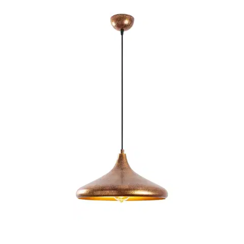 Svietidlá Závesný luster Barek - 11545, medená