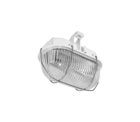 Záhradné lampy  SOK-60/B - Vonkajší stropné svietidlo OVAL KOV 1xE27/60W/230V biela