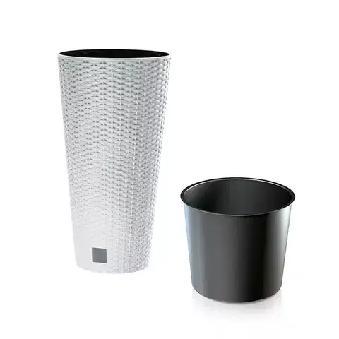 Kvetináče a truhlíky NABBI DRTUS200 plastový kvetináč 20 cm biela