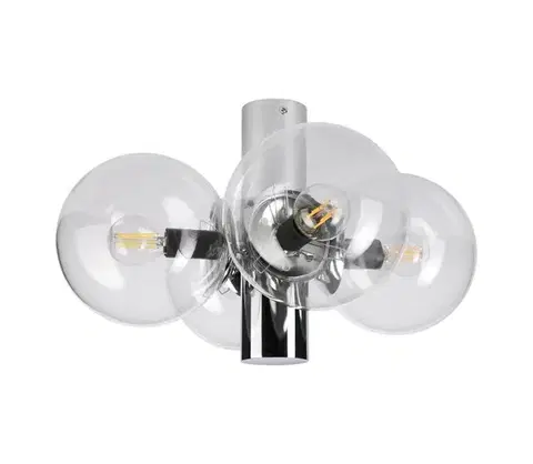 Svietidlá  Stropné svietidlo SFERIO 4xE14/5W/230V lesklý chróm/číre LM-4.298/CHROM/TRANSPARENT