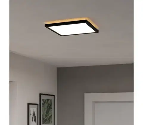 Svietidlá Eglo 901466-LED RGBW St. kúpeľ. svietidlo ROVITO-Z 13,4W/230V 29x29cm IP44 čierna 901466