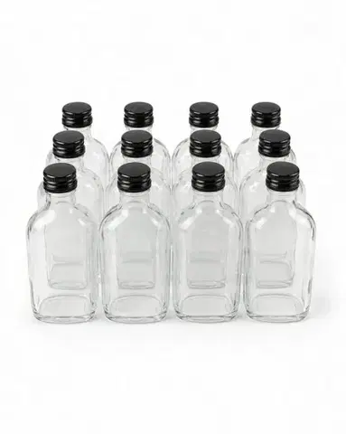 Shakery Kinekus Fľaša na alkohol sklo 200 ml, uzáver na závit