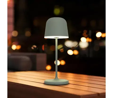 Lampy Eglo 901939 - LED stmievateľná vonkajšia nabíjacia stolová lampa MANNERA-S LED/1,8W/5V IP54 zelená 901939