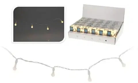 Vianočné osvetlenie Kinekus Svetlo vianočné 20 LED teplé biele, guličky, baterky