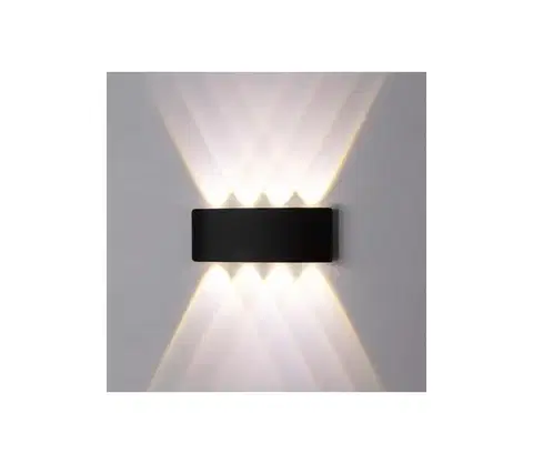 LED osvetlenie Top Light - LED Vonkajšie nástenné svietidlo RAY LED/8W/230V IP44 4000K čierna Ray C