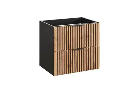 Kúpeľňový nábytok COMAD - Skrinka pod umývadlo 80cm, 2 šuplíky XILO BLACK WOTAN 5907611656419