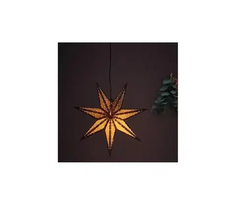 Vianočné dekorácie Markslöjd 705793 - Vianočná dekorácia GLITTER 1xE14/25W/230V pr. 45 cm bronzová 705793.00