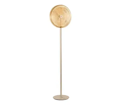 Lampy Ondaluce - LED stmievateľná stojacia lampa JOKEY LED/15W/230V 170 cm zlatá/dymová PT.JOKEY/AMBRA