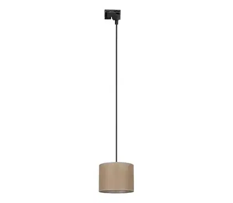 Svietidlá  Luster na lanku do lištového systému TRACER 1xE27/15W/230V pr. 20 cm čierna/hnedá 10676