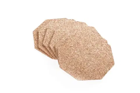 Prestierania MAKRO - Podložka korok osemhran 15cm, balenie 6ks