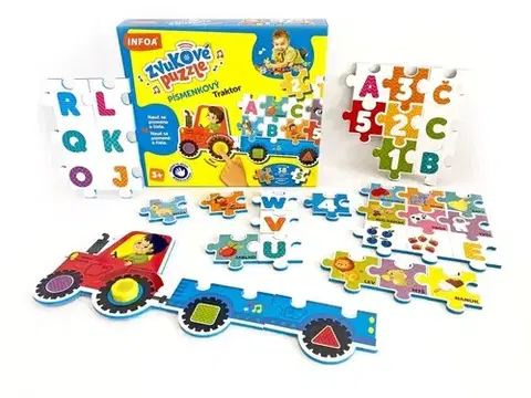 Pre predškolákov Zvukové puzzle - Písmenkový traktor (CZ/SK vydanie)