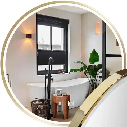 Kúpeľňové zrkadlá REA - Zrkadlo LED 90cm MMJ HOM-02504