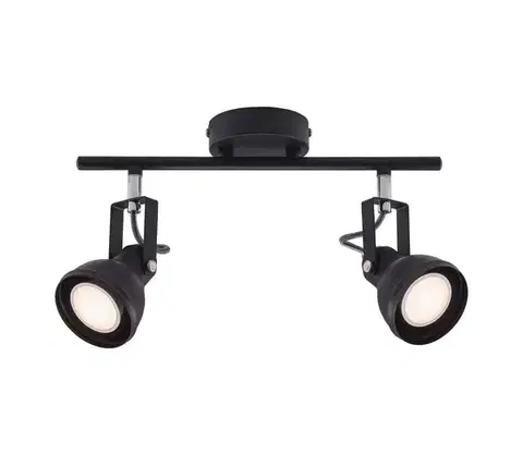 Svietidlá Nordlux - Bodové svietidlo ASLAK 2xGU10/35W/230V čierna 45730103