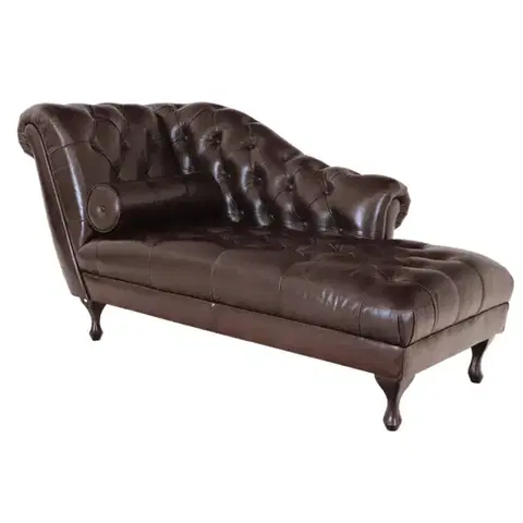 Sedacie súpravy Leňoška Chesterfield Delano z pravej hovädzej kože Brown