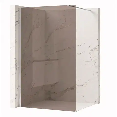 Sprchové dvere REA/S - Sprchová zástena Flexi Brown / Chrome 110 KPL-K99071
