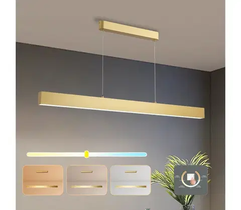 Svietidlá BRILAGI - LED Luster na lanku SLEEKLINE LED/40W/230V 3000/4500/6000K zlatá BRI108