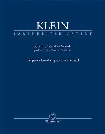 Hudba - noty, spevníky, príručky Sonáta pro klavír: Krajina - Gideon Klein