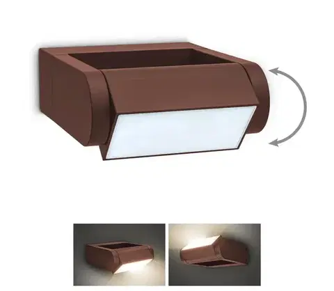 LED osvetlenie BRILAGI - LED Vonkajšie nástenné svietidlo CROTONE LED/7W/230V hnedá IP54 WO-HR60441-OEM-RUST