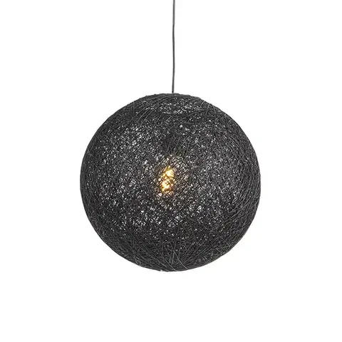 Závesné svietidlá Závesné svietidlo čierne 45 cm - Corda