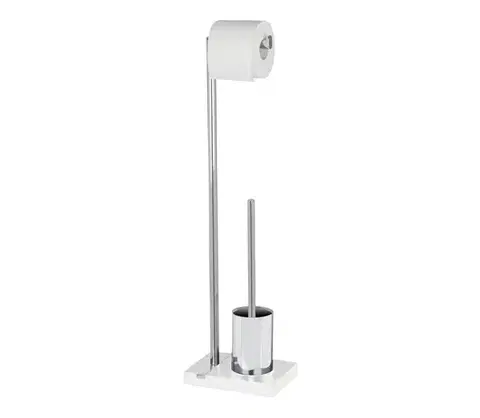 Svietidlá WENKO 20486100 - WC kefa NOBLE 20x74 cm chróm/biela 20486100