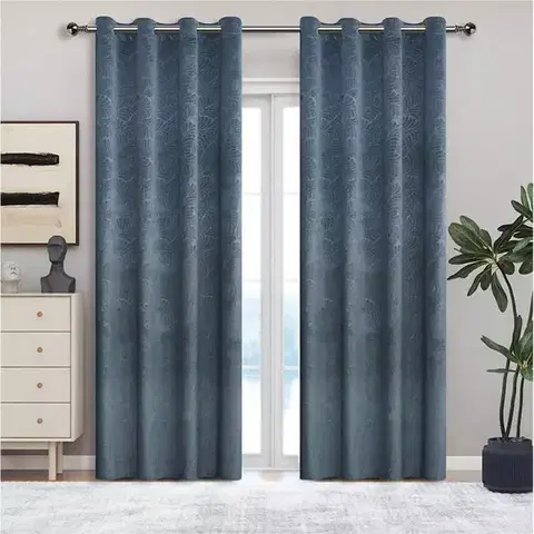Závesy do spálne Záves na krúžkoch YC11939/200G/132/140x250 cm sivý