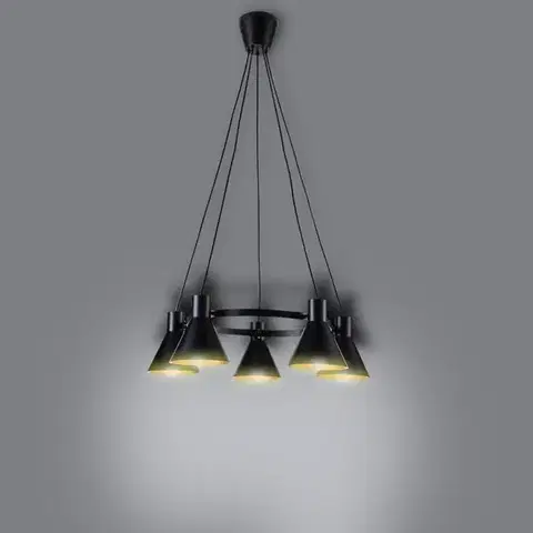 Lampy do obývačky Závesné svietidlo More 5x40W E27 čierne matné