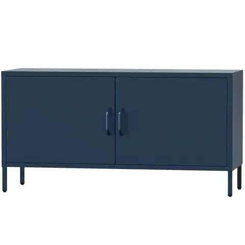 RTV stolíky v podkrovnom štýle TV Stolík Kovový Rosa Modern Dark Blue