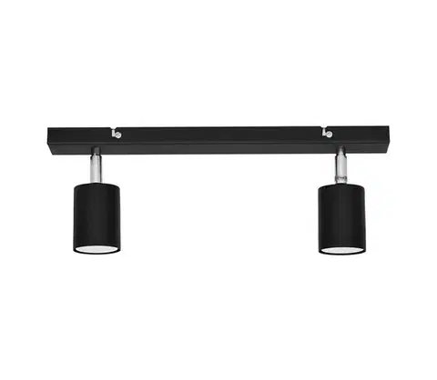 Svietidlá  LED Bodové svietidlo TUNE 2xGU10/4,8W/230V čierna R-L 1927/2 BK+CH+BK