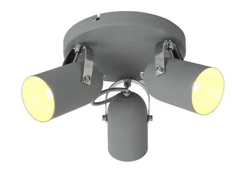 Stropná svetla Stropná lampa 3X40W E14 sivá GRAY