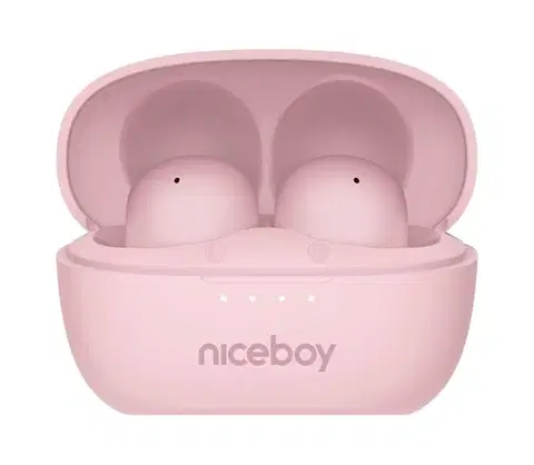 Predlžovacie káble Niceboy Podsie 4 POP - Bezdrôtové slúchadlá 400 mAh + 2×40 mAh IPX4 ružové podsie-4-pop-pink