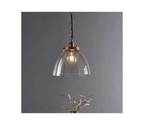 Svietidlá Endon 106895 - Luster na reťazi HANSEN 1xE27/10W/230V medený 106895