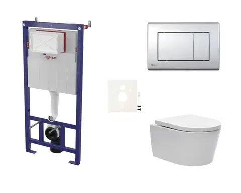 Záchody Cenově zvýhodněný závěsný WC set SAT do lehkých stěn / předstěnová montáž + WC SAT Brevis SIKOSSBR21K SIKOSSBR21K