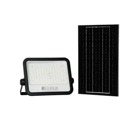 LED osvetlenie  Solárny stmievateľný LED reflektor LED/200W/3,2V IP65 10000 mAh čierny + diaľkové ovládanie 24084