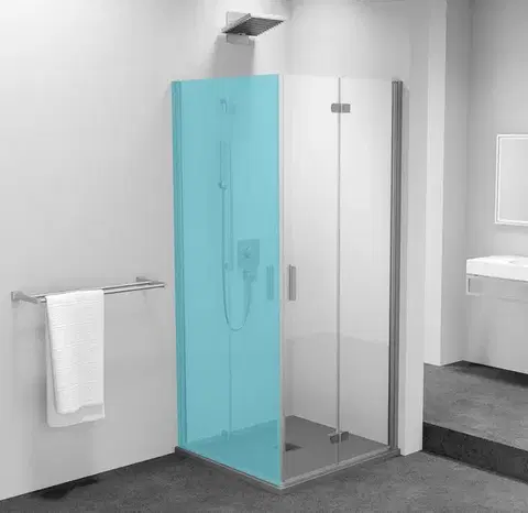 Sprchovacie kúty POLYSAN - ZOOM sprchové dvere skladacie 900 pravé, číre sklo ZL4915R