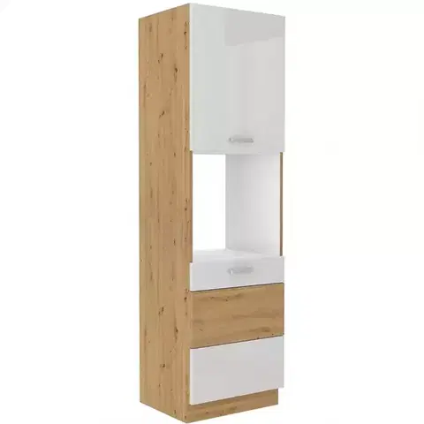 Kuchynské skrinky Skrinka do kuchyne ARTISAN biela lesklá 60DP-210 2F