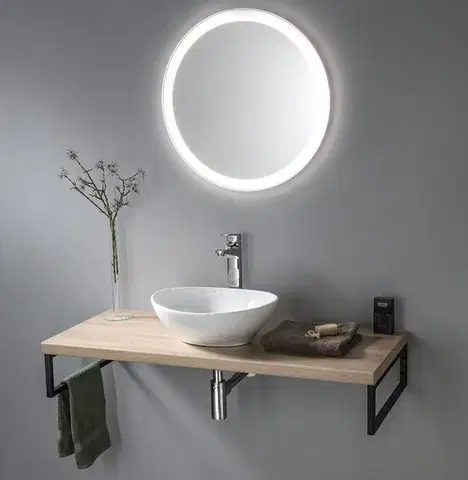 Kúpeľňový nábytok AQUALINE - VEGA doska pod umývadlo 145x45cm, dub platin VG750