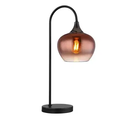 Lampy Globo 15548TG - Stolná lampa MAXY 1xE27/40W/230V medená 15548TG