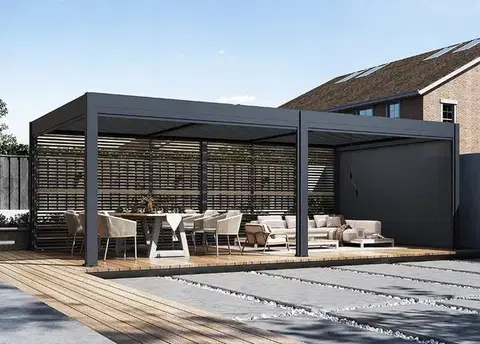 Bioklimatické pergoly Bioklimatická pergola 8x4 m INTRO DUO Rojaplast