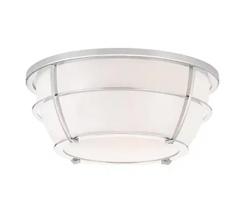 Svietidlá Elstead Quoizel QZ-CHANCE-F-PC - Kúpeľňové stropné svietidlo CHANCE 2xE27/60W/230V IP44 QZ-CHANCE-F-PC