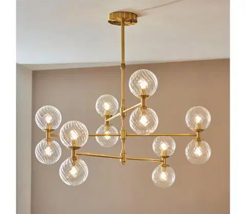 Svietidlá Endon 114041 - Luster na tyči 12xG9/3,2W/230V zlatá 114041