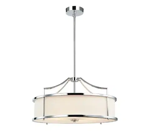 Svietidlá Open Design OR80872 - Stropný luster na tyči STANZA 4×E27/15 W/230 V, priemer 55 cm, lesklý chróm/biela OR80872