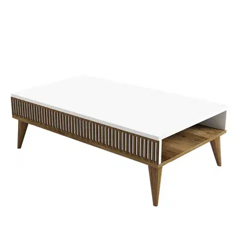 Konferenčné stolíky Konferenčný stolík Mila White and Walnut