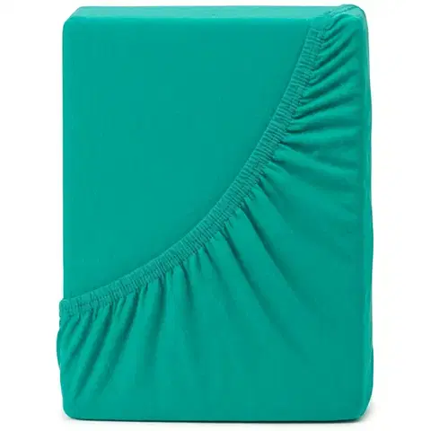 Plachty 4Home jersey prestieradlo Ideál zelený tyrkys, 90 x 200 cm