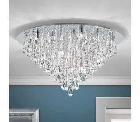 Svietidlá Orion DLU 2516/75-Krištáľové str. svietidlo CELESTE 12xG9/40W/230V pr.75 cm chróm DLU 2516/75 chrom