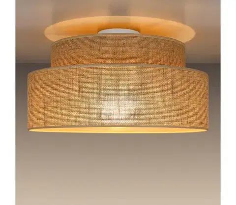 Svietidlá  Stropné svietidlo BOHO 1xE27/60W/230V pr. 40 cm béžová 0681