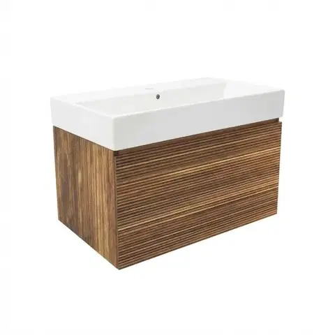 Kúpeľňový nábytok Kúpeľňová skrinka s umývadlom Naturel Elsa 79x35x45,5 cm ebenová dyha mat ELSA80EBU2 ELSA80EBU2
