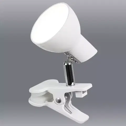 Lampy do spálne Lampa s klipom LED Noah 1477 biela 5W LB