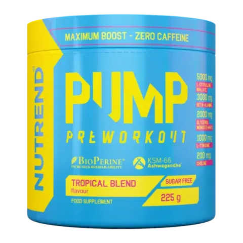 Pre-workouty Nutrend Pre-Workout PUMP tropical blend